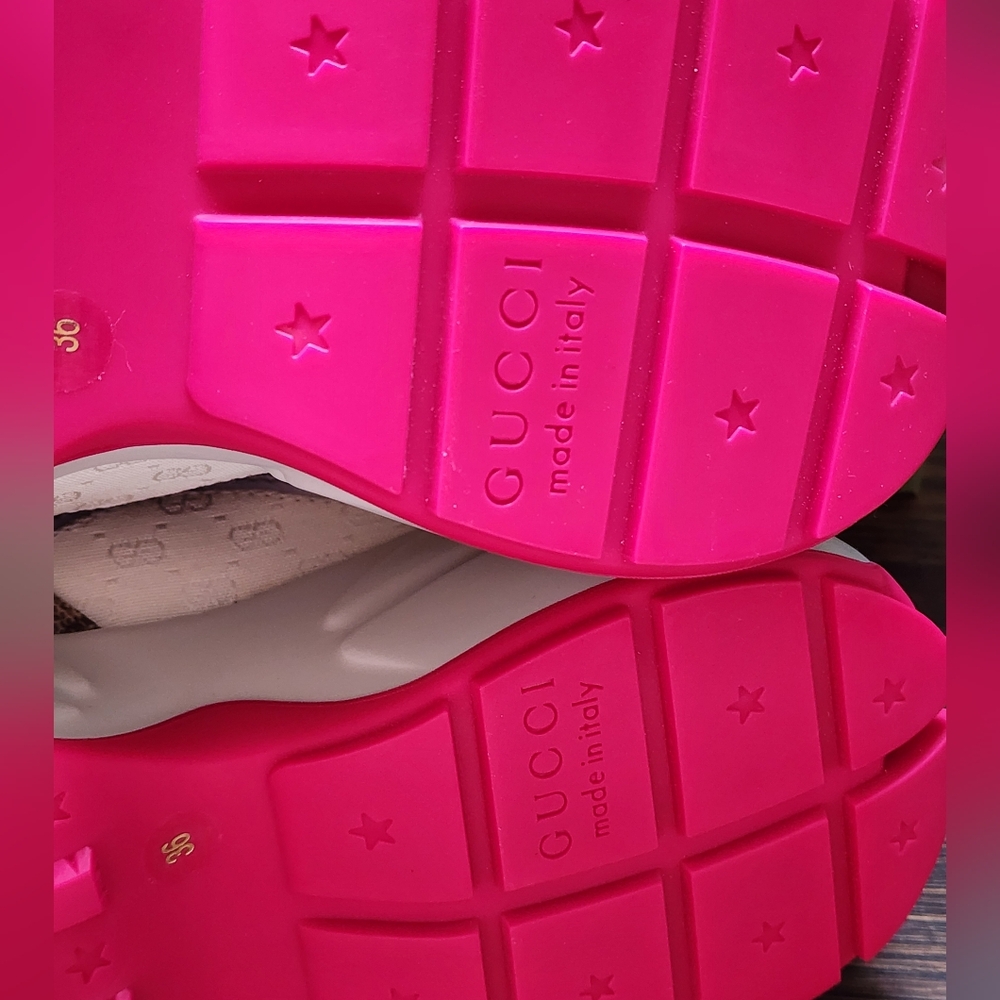 $850 Brand New Gucci GG Rhyton Beige White Pink Sneakers Women G EU 36  US 6 - Picture 12 of 12